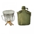 Cantil Militar Com Caneca e Espiriteira de Alumínio Apache Verde  1 Litro Nautika - verde - Amazonas -  Manaus - Bazar Militar - Tático - segurança - camping