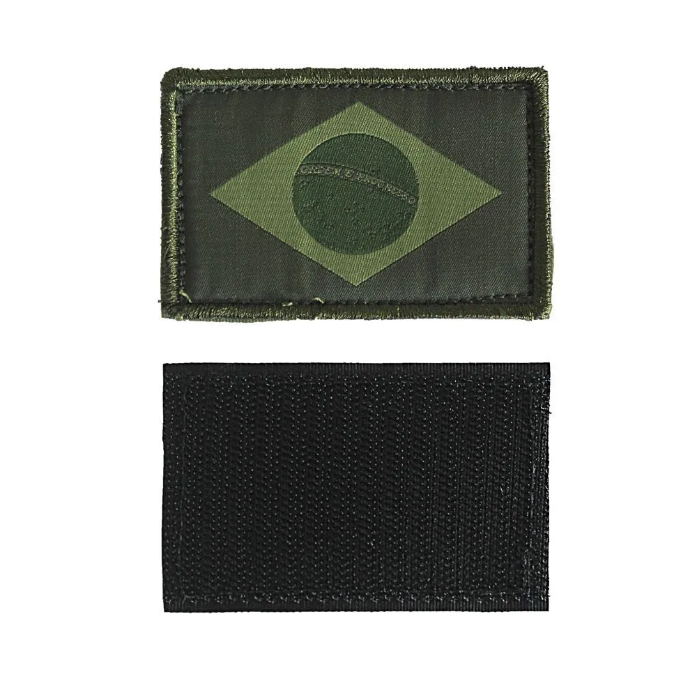 Bandeira do Brasil Bordado WTC - Verde Oliva