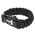 Pulseira de Paracord Survival Guepardo - Preto - Pulseira de Paracord Tática - Pulseira Tática de Paracord - Pulseira Survivor - Tática - Paracord - Camping - Pesca - Caça - Sobrevivência - Militar - Bazar Militar - Manaus - Amazonas