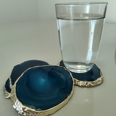 Porta copos de Ágata Azul - decorativo - Ametysta - Cristais Naturais e Produtos Místicos 