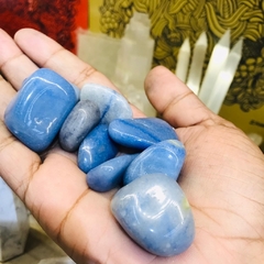 Quartzo Azul - pedra rolada - Tranquilidade - Ametysta - Cristais Naturais e Produtos Místicos 