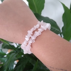 Pulseira de Quartzo Rosa - Amor e Autoestima - loja online