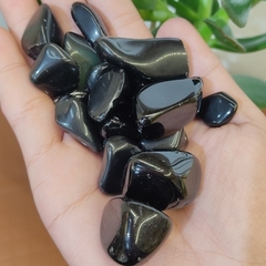 Obsidiana - pedra rolada - Acesso as sombras na internet