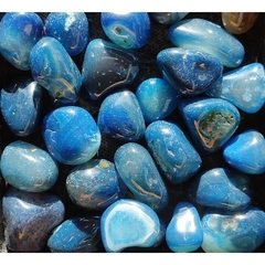 Ágata Azul - Pedra rolada - Decorativa