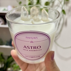 Astro - Vela Aromática Âmbar + Quartzo Branco - comprar online