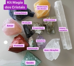 Kit Magia dos Cristais - 12 pedras e cristais para começar sua coleção cheia de magia - Ametysta - Cristais Naturais e Produtos Místicos 