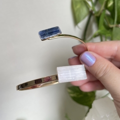 Bracelete de Cianita Azul com Selenita - Limpeza e Proteção Energética - comprar online