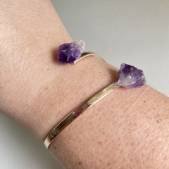 Bracelete de Ametista - Pedra Bruta - Ametysta - Cristais Naturais e Produtos Místicos 