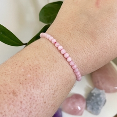 Pulseira de Quartzo Rosa - Amor e Autoestima - Esfera - comprar online