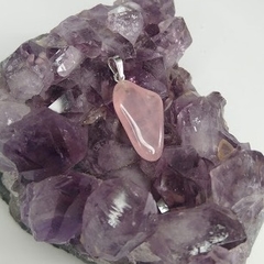 Pingente Quartzo Rosa - Pedras Naturais