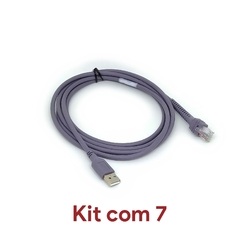 Kit 7 Cabo Usb Leitor Symbol Motorola Zebra Ls2208 / Ls7708 / DS