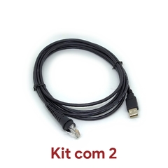 Kit 2 Cabo Usb Leitor Honeywell Eclipse Ms5145 / Ms9520 / Ms3780