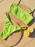 Imagem do Biquíni Top Texturizado Com Argola Acrílica e Tiras na Calcinha Ayla | Verde Citrico