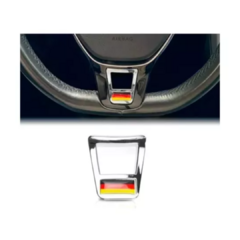 INSIGNIA APLIQUE BAJO VOLANTE CROMADO BANDERA DE ALEMANIA