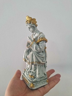 Nossa Senhora de La Salette 20 cm- sentada - gesso na internet