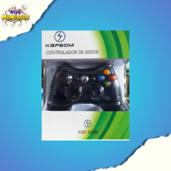 Controle Sem Fio Compatível Xbox X360 Joystick Preto kapbom