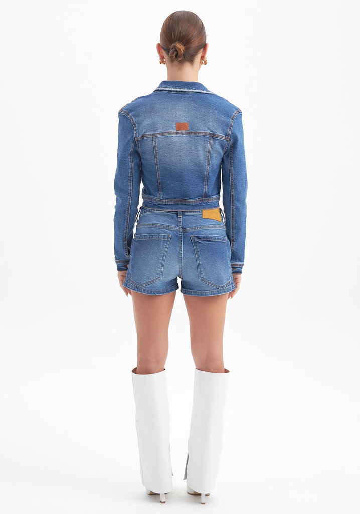 Jaqueta jeans hotsell com ombreira