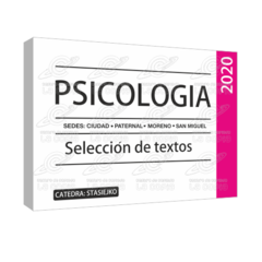 Psicología- Cátedra Stasiejko- Selección de textos 2020