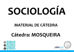 Sociología- Cátedra: Mosqueira - Sedes: C.Univ. - Drago - Ramos - Paternal - comprar online