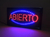 Cartel Kiosco y Abierto LED Luminoso Luces Directo 220v 48x25cm
