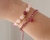 PULSEIRA DE ÁGATA ROSA DUPLA - comprar online