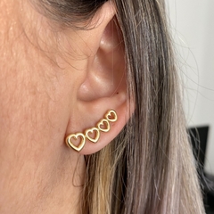 Brinco Earcuff Coração Vazado