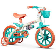 BICICLETA ARO 12 FEM. SEA BRANCO / VERDE / LARANJA NATHOR