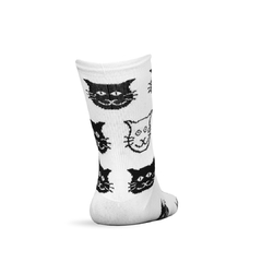 MEIA SKIN SPORT CAT FACE PRETO/BRANCO 35/39 na internet