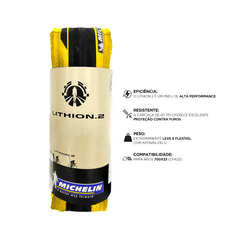 PNEU 700X23C LITHION 2 PRETO/AMARELO MICHELIN na internet