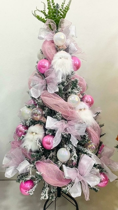 árvore natal - 1,20m cor-de-rosa claro