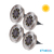 Luminaria Solar 8 Leds p/ tierra ETHEOS Senderos - Pack x4