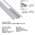 Perfil de aluminio p/ tira LED - Varios modelos 1m y 2m en internet