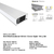 Imagen de Perfil de aluminio p/ tira LED - Varios modelos 1m y 2m