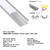 Perfil de aluminio p/ tira LED - Varios modelos 1m y 2m - ILUMINATO SHOP