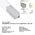 Perfil de aluminio p/ tira LED - Varios modelos 1m y 2m