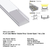 Perfil de aluminio p/ tira LED - Varios modelos 1m y 2m - ILUMINATO SHOP