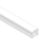 Perfil de aluminio U 17,3 x 14,5 mm - p/ tira LED frente opalino c/ tapas y clips - 1 mt