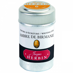 Tinta em Cartucho p/ Caneta Tinteiro Herbin Ambre de Birmanie