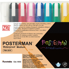 Marcador Zig Posterman PMA-30 Estojo C/8 Cores