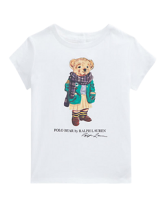 Camiseta Branca Polo Bear Scarf RALPH LAUREN - Bebê Menina - comprar online