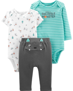 Conjunto 3 Peças Monster CARTER'S - Bebê Menino