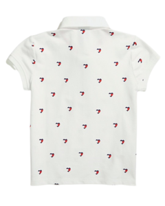 Camiseta Polo Branca Logo Corações TOMMY HILFIGER - Girl (8 a 16 Anos) - comprar online