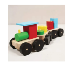 Tren De Madera Numérico Encastre Didáctico Motricidad Fina en internet