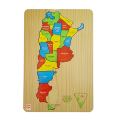 Rompecabezas Mapa Argentina Madera Provincias Y Capitales - yo si puedo didacticos