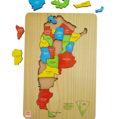 Rompecabezas Mapa Argentina Madera Provincias Y Capitales - comprar online
