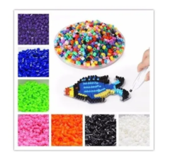 2000 Canutillos Hama Beads+base 15cm Colores Mixtos Midi en internet