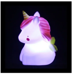 Velador Infantil Luz De Noche Unicornio Led Colores A Pila - comprar online