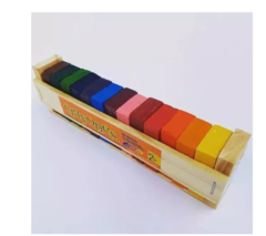 Crayones Pasta Cera Waldorf X13 Prismaticos Artesanal Motric - comprar online