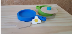 Batería De Cocina Infantil Madera Juego Montessori - yo si puedo didacticos
