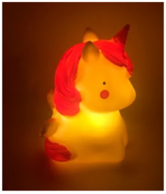 Velador Infantil Luz De Noche Unicornio Led Colores A Pila en internet